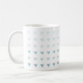 Blue Ombre Heart Valentijnse  Love Mok (Links)