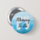 Blue Ombre mama om Baby shower Gift Button te zijn (Voorkant /achterkant)