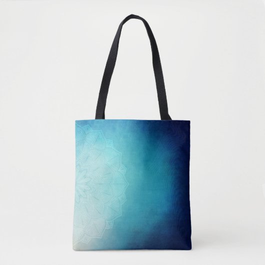 Blue Ombre mandala Tote Bag (Voorkant)