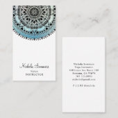 Blue Ombre Mandala Yoga Instructor Visitekaartje (Voorkant / Achterkant)
