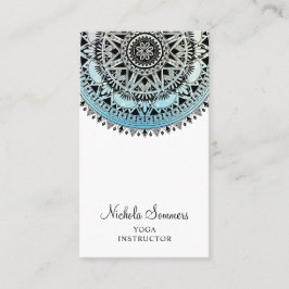 Blue Ombre Mandala Yoga Instructor Visitekaartje