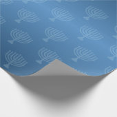Blue Ombre Menorah Cadeaupapier (Hoek)