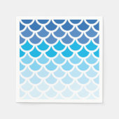 Blue Ombre Mermaid Scales Servetten (Voorkant)