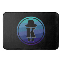 Blue Ombre Name Initiaal Monogram voor mannen