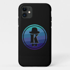 Blue Ombre Name Initiaal Monogram voor mannen Case-Mate iPhone Case