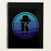 Blue Ombre Name Initiaal Monogram voor mannen Planner (Voorkant)