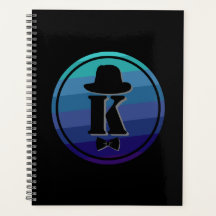 Blue Ombre Name Initiaal Monogram voor mannen