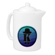 Blue Ombre Name Initiaal Monogram voor mannen