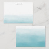 Blue Ombre Notitiekaartje (Voorkant / Achterkant)