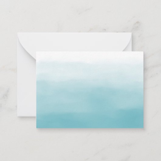 Blue Ombre Notitiekaartje (Achterkant)