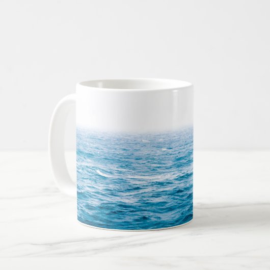 Blue Ombre Ocean Skyline Koffiemok (Voorkant links)