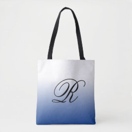 Blue Ombre over elke kleur met Monogram Tote Bag