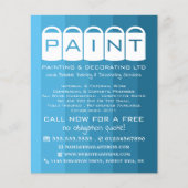Blue Ombre, Paint Buckets, Painter & Decorator Flyer (Voorkant)