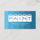 Blue Ombre, Paint Buckets, Painter & Decorator Visitekaartje (Voorkant)