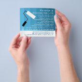Blue Ombre & Paint Roller, Painter & Decorator Flyer (Hand)