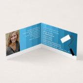 Blue Ombre & Paint Roller, Painter & Decorator Visitekaartje (Binnen)