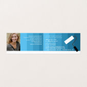 Blue Ombre & Paint Roller, Painter & Decorator Visitekaartje (Binnenkant ongevouwen)