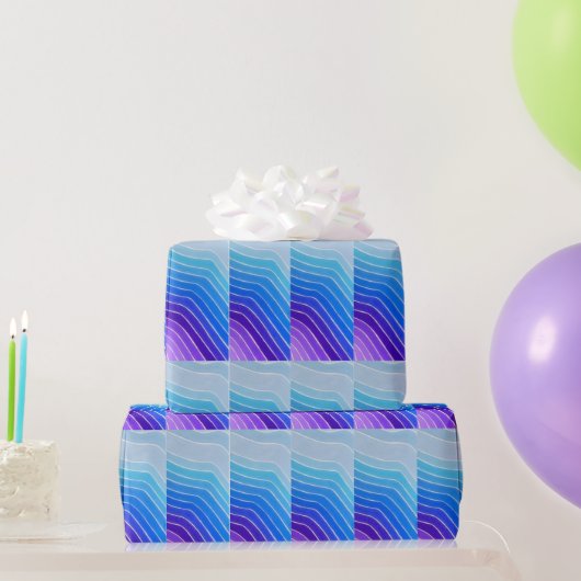 Blue Ombre Painted Waterverf Cadeauverpakking Cadeaupapier (Feestgeschenken)