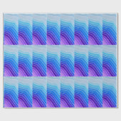 Blue Ombre Painted Waterverf Cadeauverpakking Cadeaupapier (Vlak)