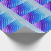 Blue Ombre Painted Waterverf Cadeauverpakking Cadeaupapier (Hoek)