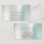 Blue Ombre Parly Abstract Minimal Smoky Metallic Visitekaartje (Voorkant / Achterkant)