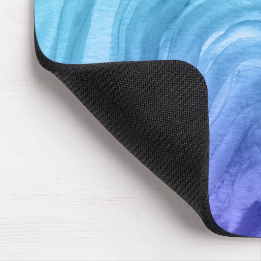Blue Ombre Pattern Agate II Waterverf Muismat (Hoek)