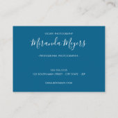 Blue Ombre Photo Collage Fotograaf Business Car Visitekaartje (Achterkant)