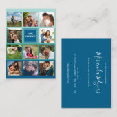 Blue Ombre Photo Collage Fotograaf Business Car Visitekaartje (Voorkant / Achterkant)
