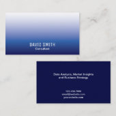 Blue Ombre Professional Consultant Visitekaartje (Voorkant / Achterkant)
