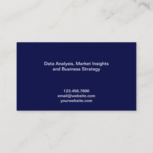 Blue Ombre Professional Consultant Visitekaartje (Achterkant)