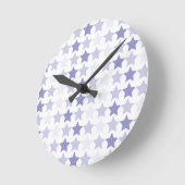 Blue Ombre Stars Ronde Klok (Hoek)