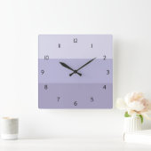 Blue Ombre Striped Square Wall Clock Vierkante Klok (Huis)