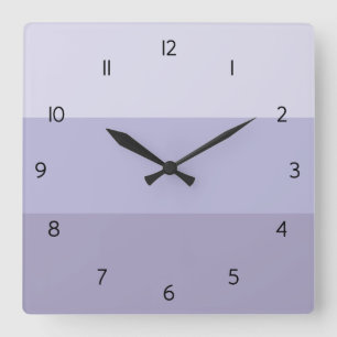 Blue Ombre Striped Square Wall Clock Vierkante Klok
