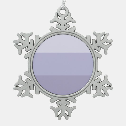 Blue Ombre Striped Tin Sneeuwvlok Ornament (Voorkant)