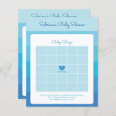 Blue Ombre Stripes Baby shower Games (Voorkant / Achterkant)