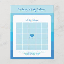 Blue Ombre Stripes Baby shower Games