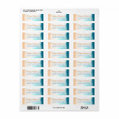 Blue Ombre Vanilla Retouradreslabels Etiket (Full Sheet)