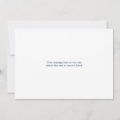 Blue Ombre Waterverf bedankje Bedankkaart (Achterkant)