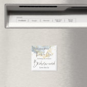 Blue Ombré Waterverf Gold Bedankt Bridesmaid Gift Magneet (Insitu (Vaatwasser))