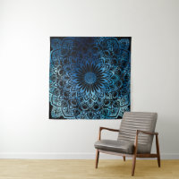 Blue Ombre Waterverf Mandala