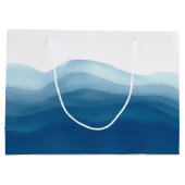 Blue Ombre Waterverf OH Baby shower Groot Cadeauzakje (Achterkant)