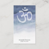 Blue Ombre Waterverf om yogaleraar Visitekaartje (Voorkant)