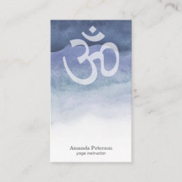 Blue Ombre Waterverf om yogaleraar Visitekaartje