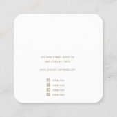 Blue Ombre Waterverf Stud Earring Display Holder B Vierkante Visitekaartje (Achterkant)