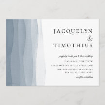 Blue Ombre Waterverf Wedding