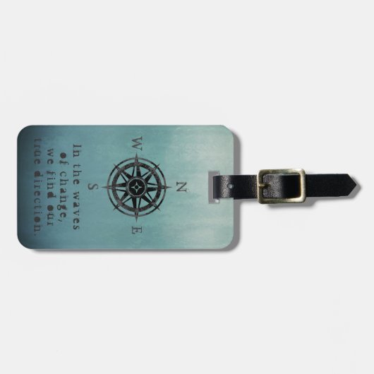 Blue Ombre Zee Bagagelabel (Voorkant horizontaal)