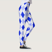 Blue on Blue Argyle Leggings (Rechts)