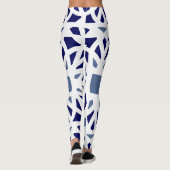 Blue on Blue Geometric Leggings (Achterkant)