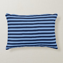 Blue on Blue Stripes Accent Kussen