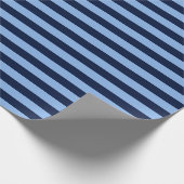 Blue on Blue Stripes Cadeaupapier (Hoek)